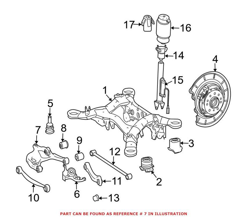 Mercedes Control Arm - Rear Passenger Side Lower 1643502006